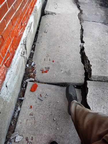 cracks in sidewalk