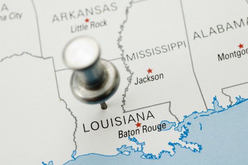 Louisiana on map