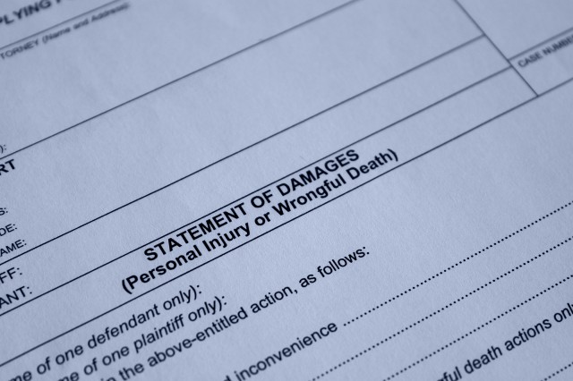 Statement of Damages Wrongful Death