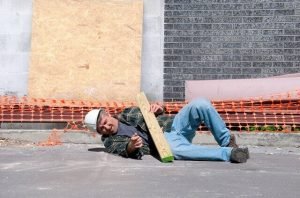 Man Falling on Worksite