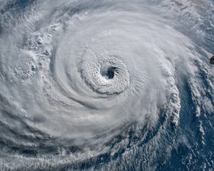 Aerial view of hurricane
