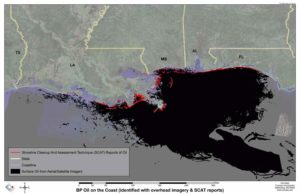 Satellite View of BP Oil Spill in Louisiana 