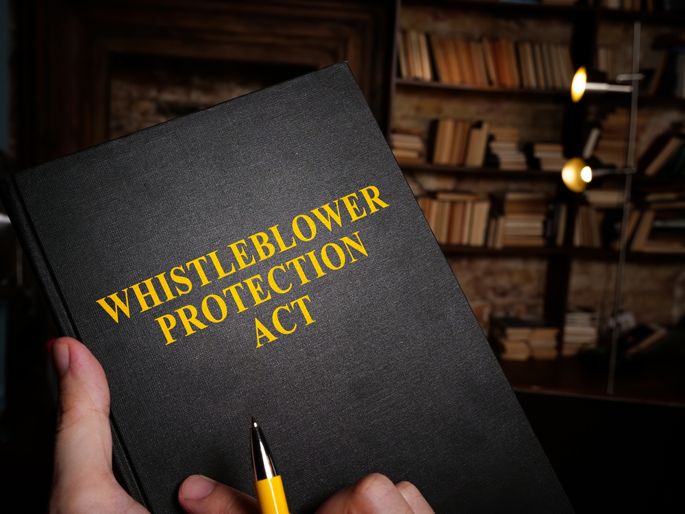 Whistleblower protection act book held in a library